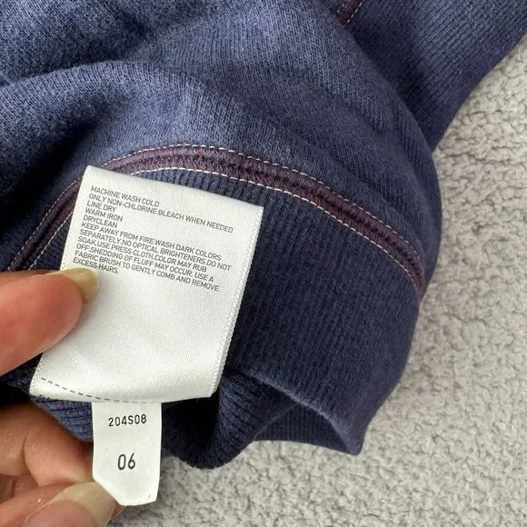 Vintage Uniqlo Sweater Mens Small Blue Sweatshirt Ines De La Fressange Paris 90s - Picture 7 of 11